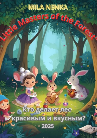 Мила Ненка. Маленькие мастера леса – раскраска, где дети учат английские слова через творческие профессии!