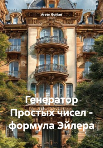 Arsen Gonian. Генератор Простых чисел – формула Эйлера