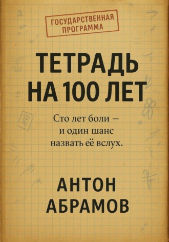 Антон Абрамов. Тетрадь на 100 лет