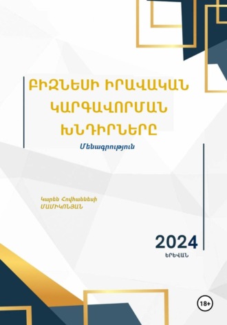 Կարեն Հովհաննեսի Մամիկոնյան. Բիզնեսի իրավական կարգավորման խնդիրները