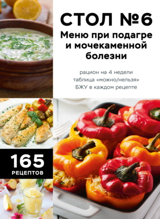 . Стол №6. Меню при подагре и мочекаменной болезни. С рекомендациями специалиста