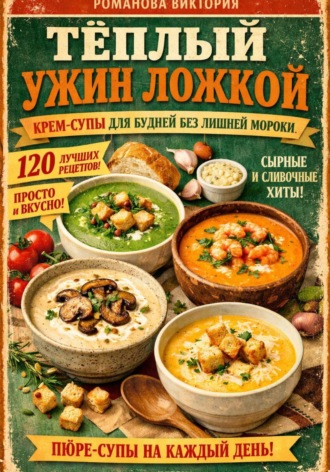 Романова Виктория. Тёплый ужин ложкой: крем-супы для будней без лишней мороки