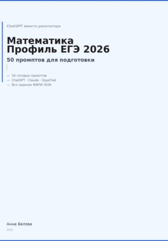 . Математика профиль ЕГЭ 2026:  50 промптов по заданиям ФИПИ