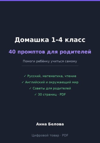 . Домашка 1-4 класс: 40 промптов для родителей