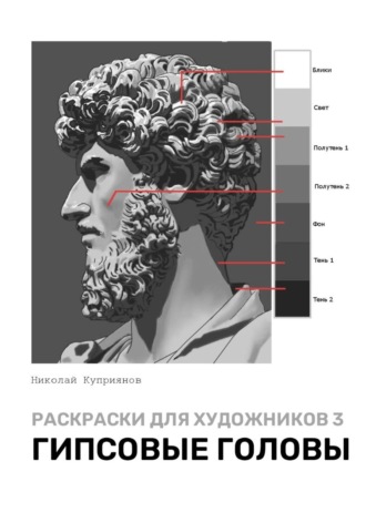 Николай Куприянов. Раскраски для художников 3. Гипсовые головы