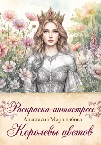 Анастасия Миролюбова. Раскраска-антистресс: королевы цветов
