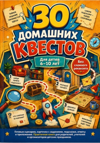 . 30 домашних квестов для детей 6-10 лет без сложного реквизита