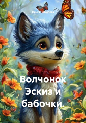 Ольга Бабылёва. Волчонок Эскиз и бабочки