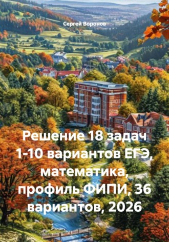 Сергей Воронов. Решение 18 задач 1-10 вариантов ЕГЭ, математика, профиль ФИПИ, 36 вариантов, 2026