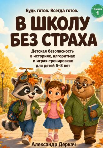 Александр Деркач. В школу без страха. Книга по детской безопасности: истории, алгоритмы и игры-тренировки для детей 5–8 лет