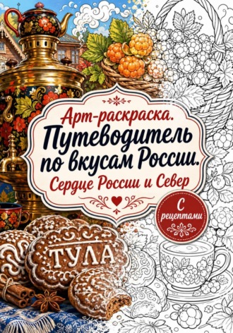 . Арт-раскраска Путеводитель по вкусам России. Сердце России и Север