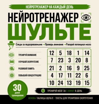 . Нейротренажер Шульте. Следи за подозреваемыми. 30 дней тренировок