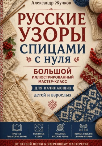 Александр Жучков. Русские узоры спицами с нуля. Большой иллюстрированный мастер-класс для начинающих детей и взрослых