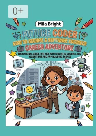 . Future Coder: How to Become a Software Engineer. Coding Coloring Book for Kids Ages 4—8, Fun STEM Career Activity with Big Pictures and Simple Lines