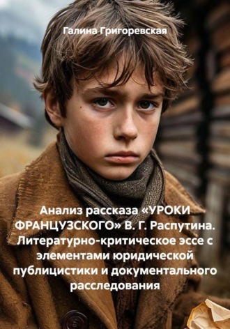 Галина Григоревская. Анализ рассказа «УРОКИ ФРАНЦУЗСКОГО» В. Г. Распутина. Литературно-критическое эссе с элементами юридической публицистики и документального расследования