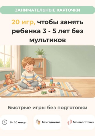 Дарья Родина. 20 игр, чтобы занять ребенка 3-5 лет без мультиков