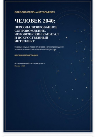 игорь соколов. ЧЕЛОВЕК 2040: ПЕРСОНАЛИЗИРОВАННОЕ СОПРОВОЖДЕНИЕ, ЧЕЛОВЕЧЕСКИЙ КАПИТАЛ И ИСКУССТВЕННЫЙ ИНТЕЛЛЕКТ