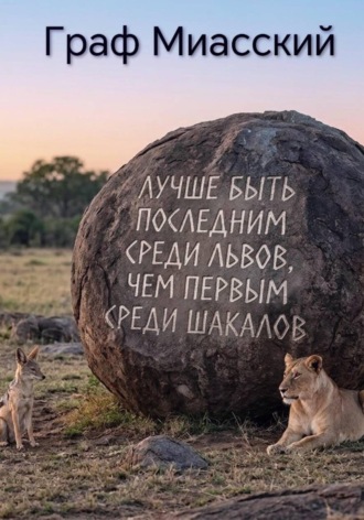 Граф Миасский. ЛУЧШЕ БЫТЬ ПОСЛЕДНИМ СРЕДИ ЛЬВОВ, ЧЕМ ПЕРВЫМ СРЕДИ ШАКАЛОВ
