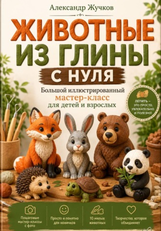 Александр Жучков. Животные из глины с нуля. Большой иллюстрированный мастер-класс для детей и взрослых