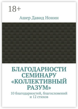 Ашер Давид Нонин. Благодарности семинару «Коллективный разум». 10 благодарностей, благословений и 12 стихов