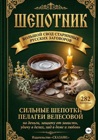 Пелагея Велесова. Шепотник. Большой свод старинных русских заговоров: 282 шепотка скорой помощи на деньги, защиту от зависти, удачу в делах, лад в доме и любовь
