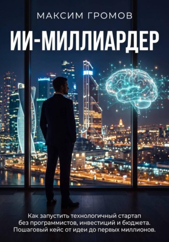 Максим Громов. ИИ-миллиардер. Как запустить технологичный стартап без программистов, инвестиций и бюджета. Пошаговый кейс от идеи до первых миллионов