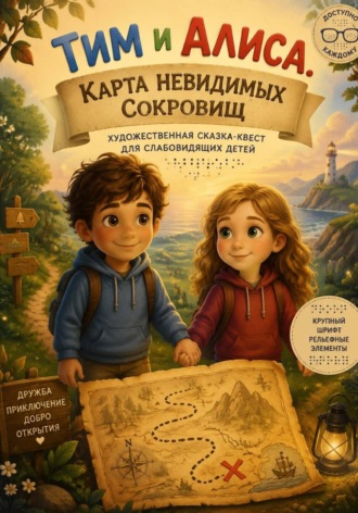 Елена Собцова-Драгомирова. «Тим и Алиса. Карта невидимых сокровищ»  Преимущественно сказки для слабовидящих деток.