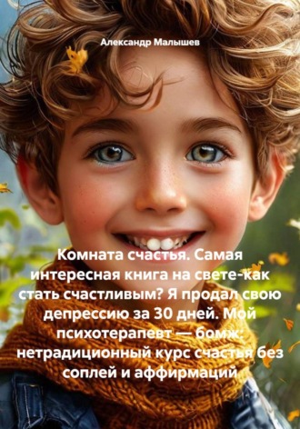 Александр Малышев. Комната счастья. Самая интересная книга на свете-как стать счастливым? Я продал свою депрессию за 30 дней. Мой психотерапевт — бомж: нетрадиционный курс счастья без соплей и аффирмаций