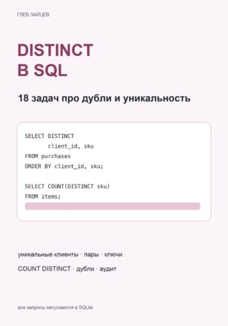 Глеб Зайцев. DISTINCT в SQL. 18 задач про дубли и уникальность