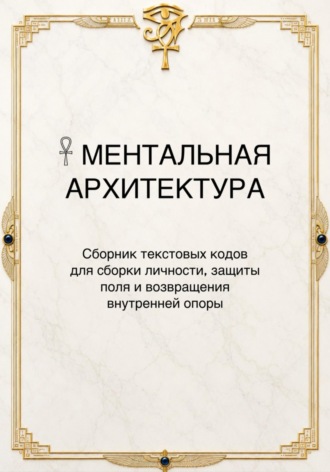  АНКХРА. Сборник «Ментальная Архитектура»