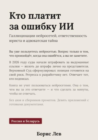 Борис Лев. Кто платит за ошибку ИИ