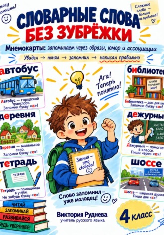 Виктория Руднева. Словарные слова без зубрежки. 4 класс