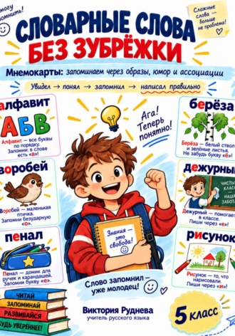 Виктория Руднева. Словарные слова без зубрежки 5 класс