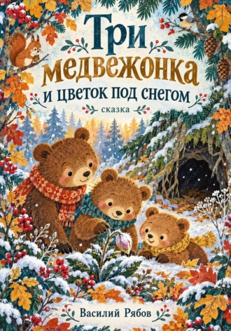 Василий Рябов. Три медвежонка и цветок под снегом