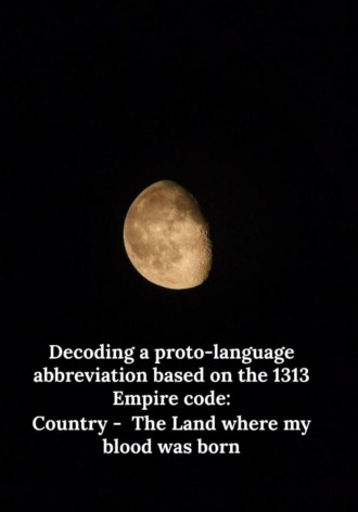 Мадим Илле. Decoding a proto-language abbreviation based on the 1313 Empire code: Country -  The Land where my blood was born