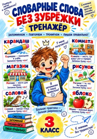 Виктория Руднева. Тренажер. словарные слова без зубрежки 3 класс