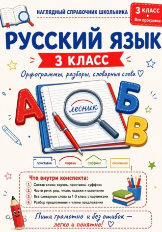 . Умные конспекты Русский язык 3 класс. Наглядные цифровые конспекты по всей программе