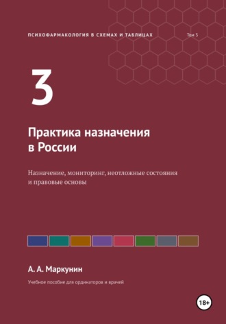 Маркунин Артем. Психофармакология в схемах и таблицах. Том 3. Практика назначения в России