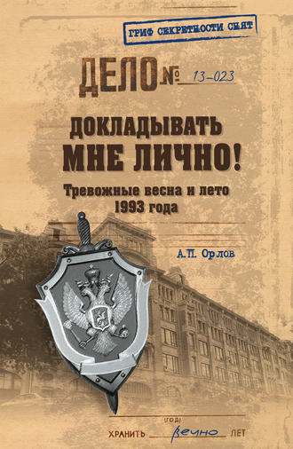 . Докладывать мне лично! Тревожные весна и лето 1993 года