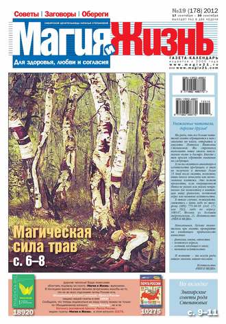 . Магия и жизнь. Газета сибирской целительницы Натальи Степановой №19/2012