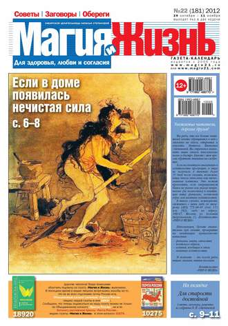 . Магия и жизнь. Газета сибирской целительницы Натальи Степановой №22/2012